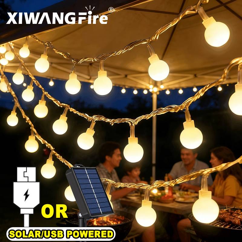 Outdoor Lighting And Landscape - 3-10M Solar/USB/Battery String Lights, Fairy Globe