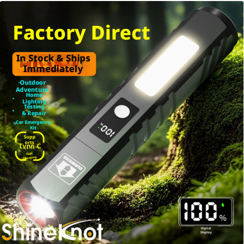 Outdoor Lighting The Range - SHINEKNOT Flashlight Strong Light Charging Outdoor