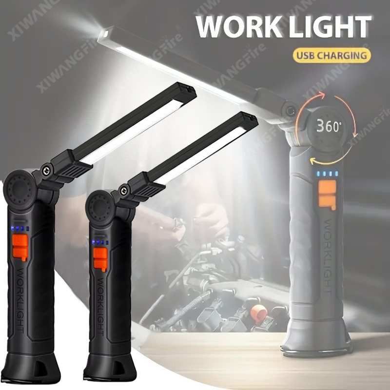 Outdoor Lighting Unit - Rechargeable LED Flashlight Work Light with