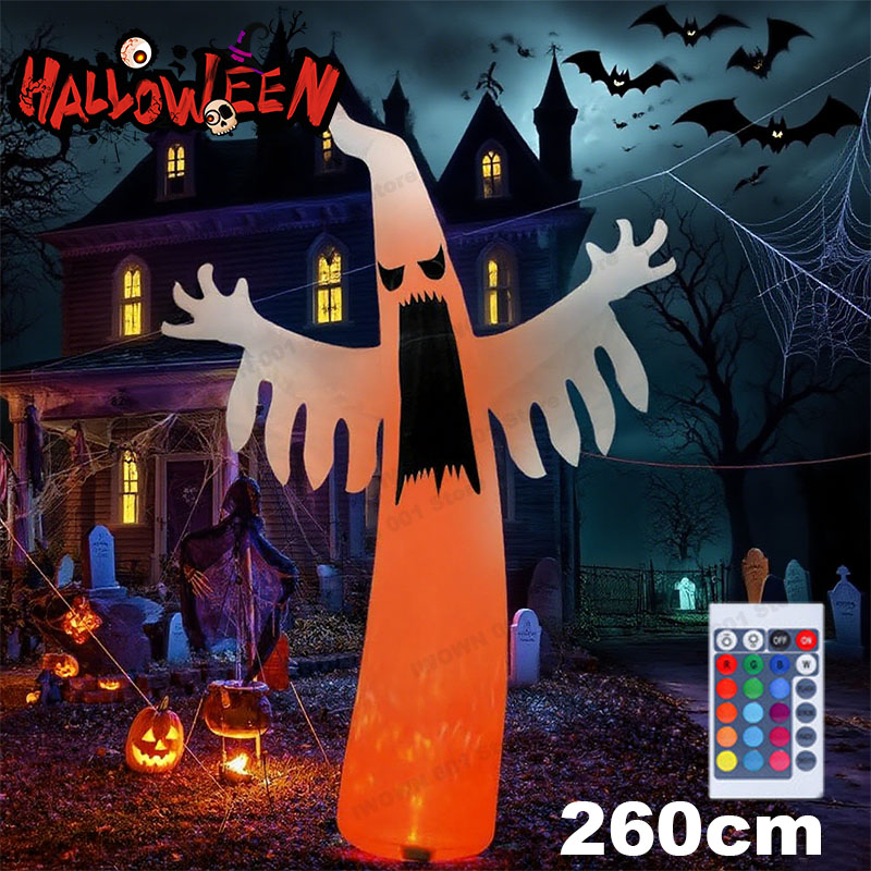 Outdoor Lighting Ideas For Party - Halloween Inflatable Scary Ghost with LED