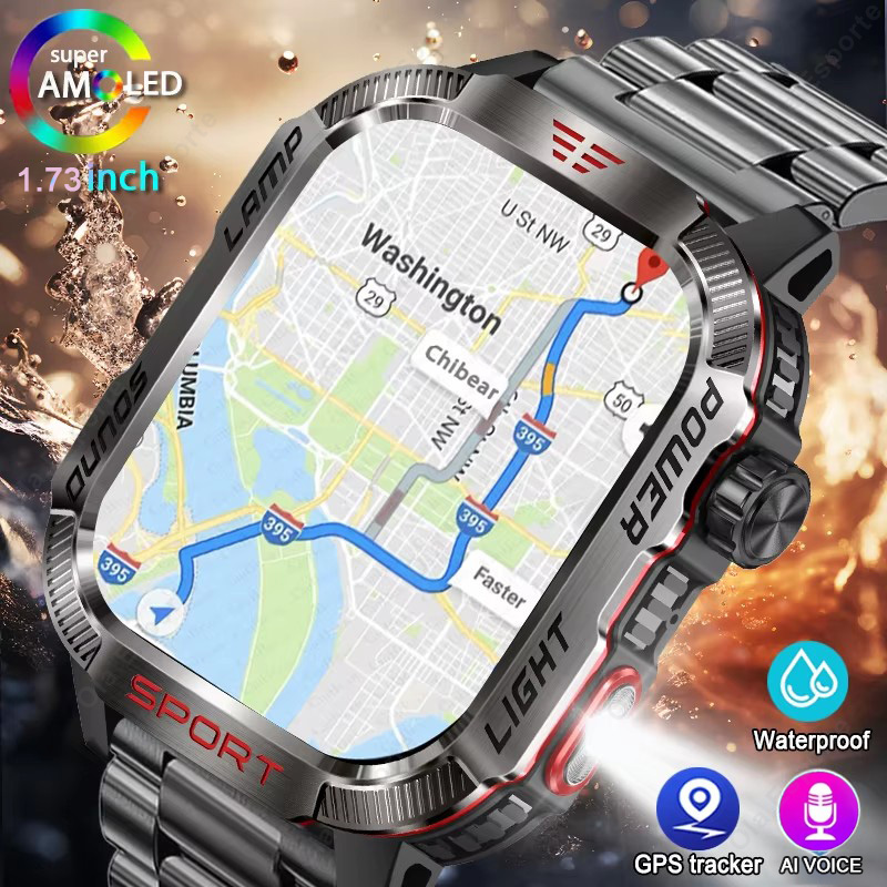 Outdoor Lighting Perspectives - New Military GPS Smart Watch Men