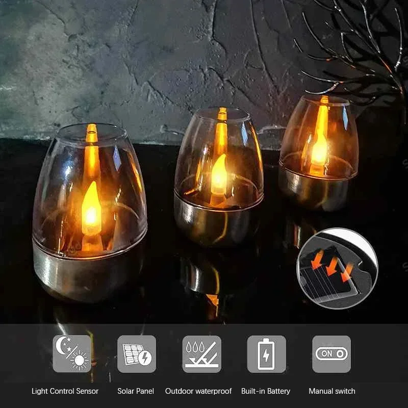LED Solar Candles Light Flamel - Outdoor Lighting Ideas For Party 评论和价格