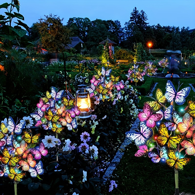 Solar LED Butterfly Garden Lig - Solar Path Light 评论和价格