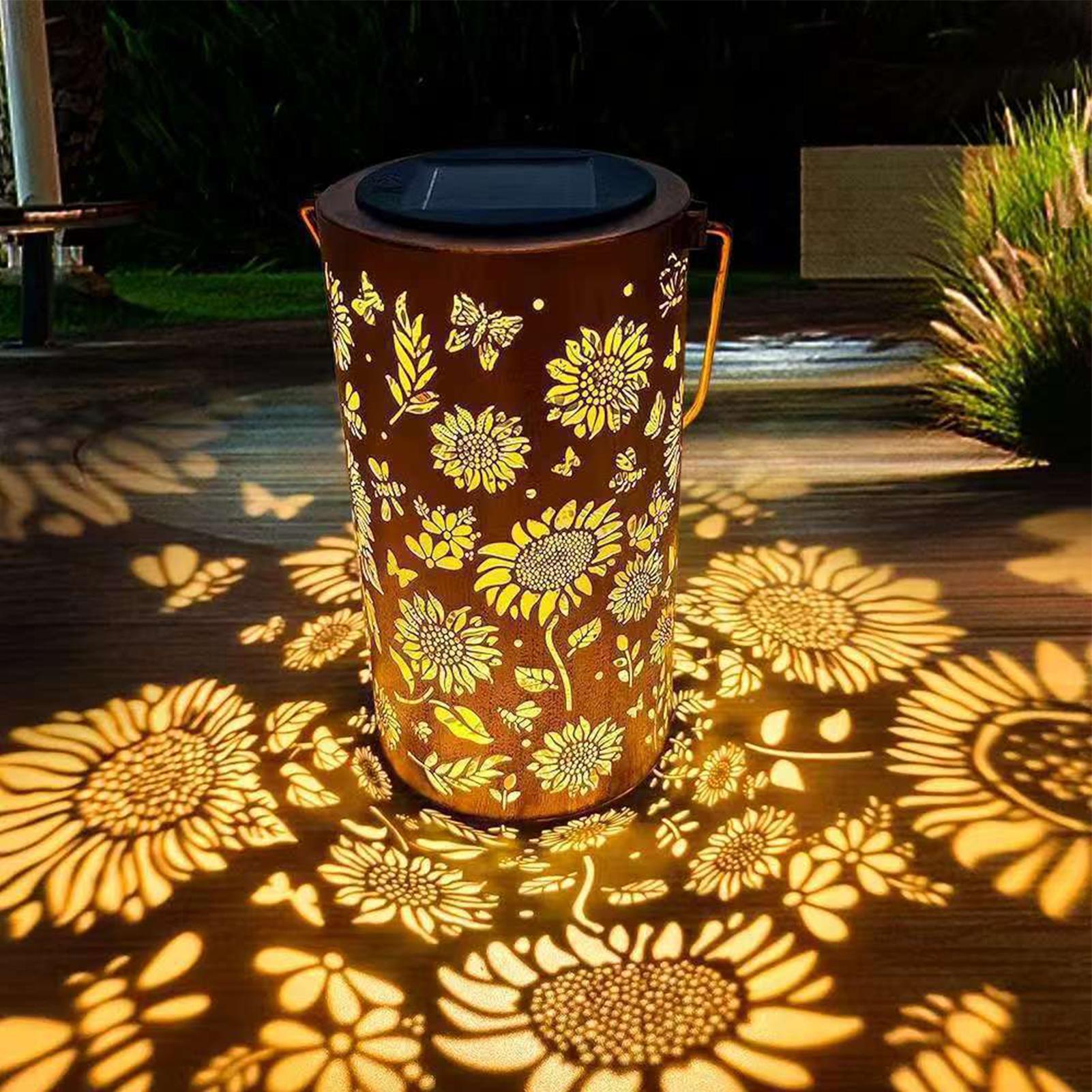 Sunflower Solar Lantern Weathe - Outdoor Lighting Pathway 评论和价格