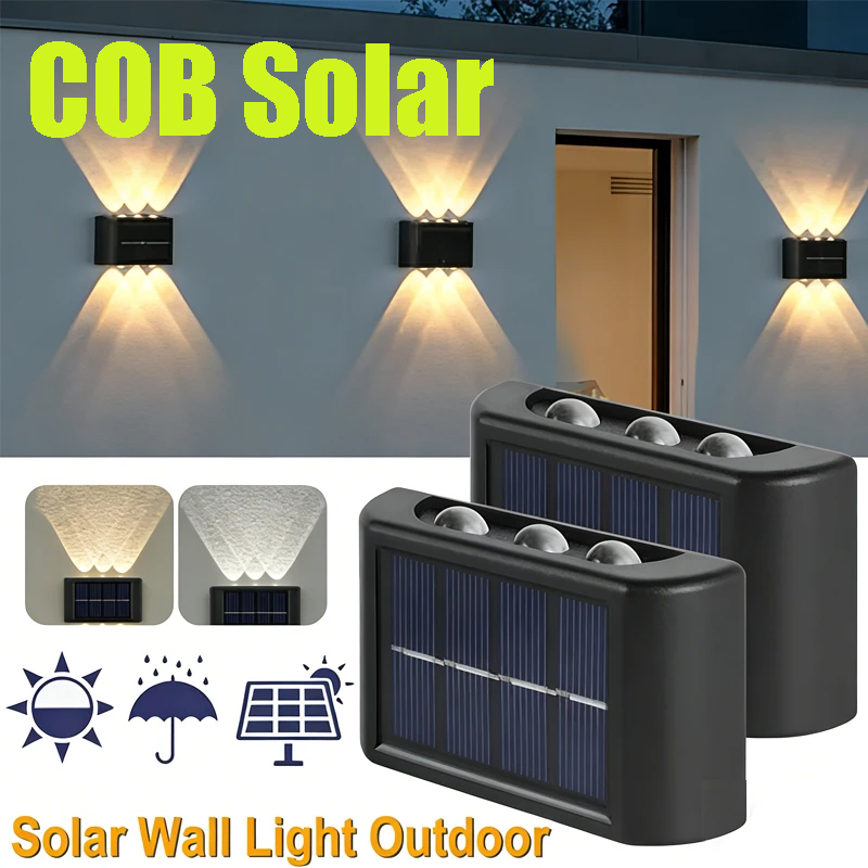 COB Solar Wall Lamp Outdoor Wa - Outdoor Lighting And Landscape 评论和价格