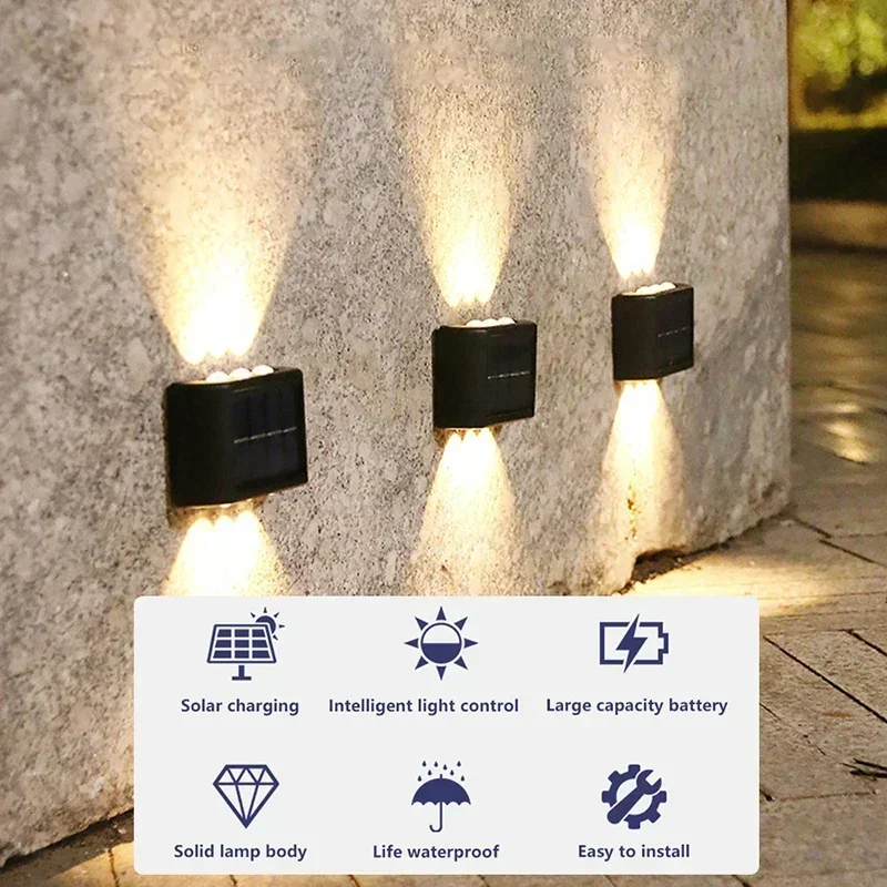 COB Solar Wall Lamp Outdoor Wa - Outdoor Lighting And Landscape 评论和价格