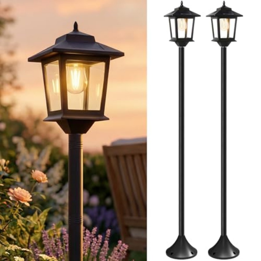 Outdoor Solar Post Lights, 2-P - Outdoor Lighting Waterproof 评论和价格