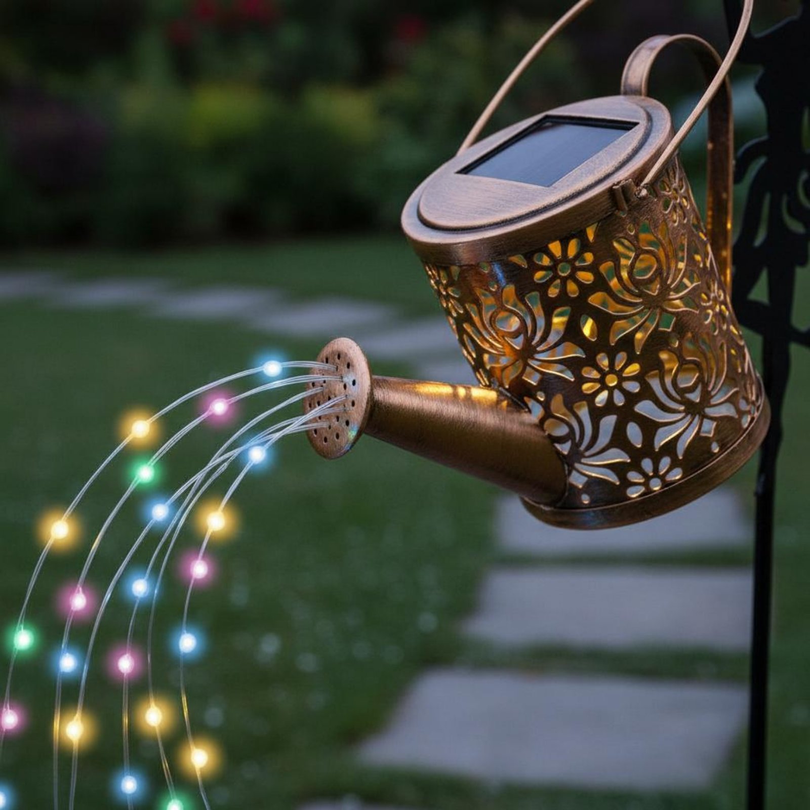Solar Fairy Watering Can Light - Outdoor Lighting Yard Decoration 评论和价格