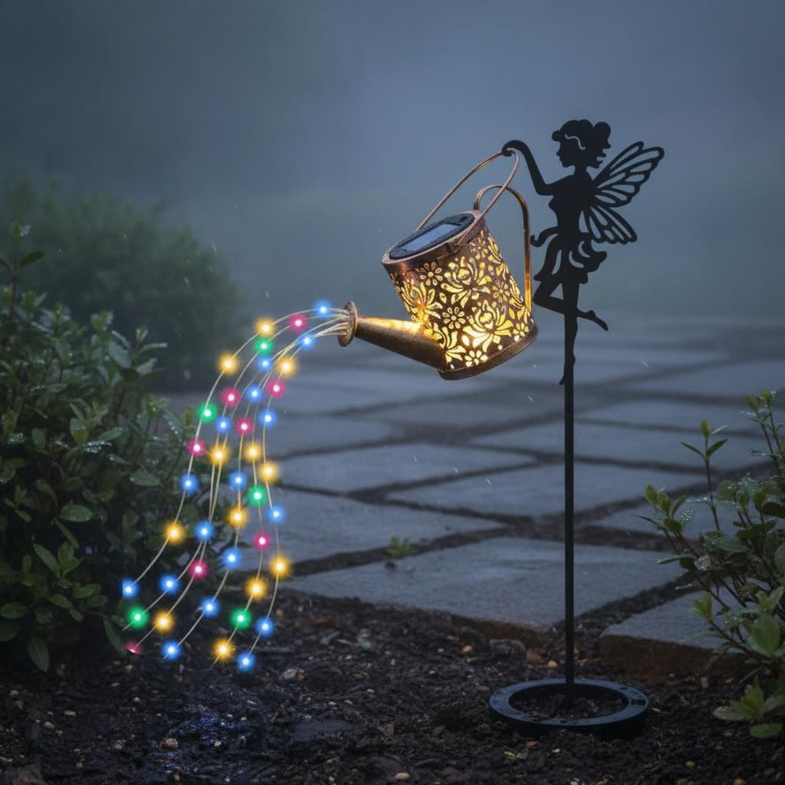 Solar Fairy Watering Can Light - Outdoor Lighting Yard Decoration 评论和价格