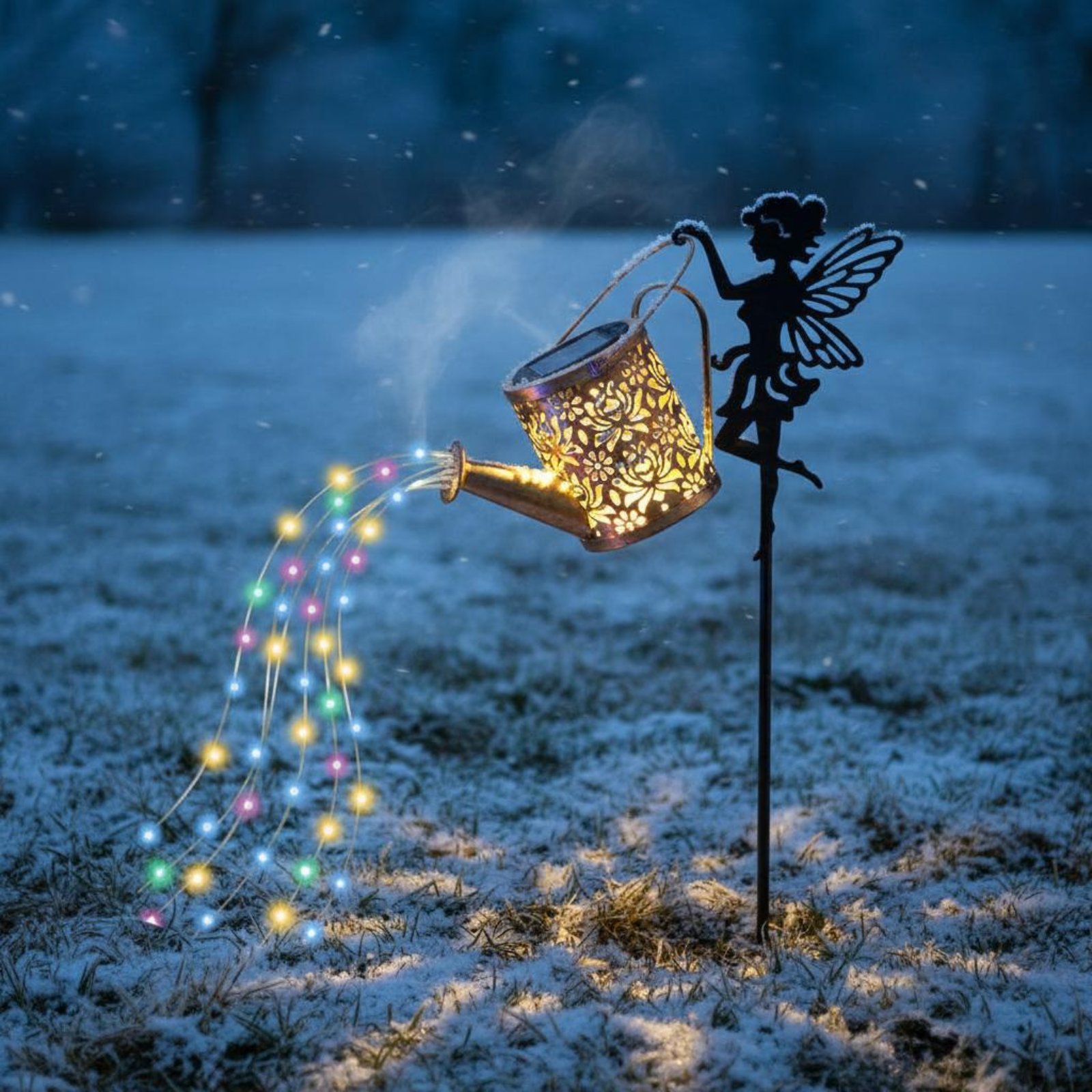 Solar Fairy Watering Can Light - Outdoor Lighting Yard Decoration 评论和价格