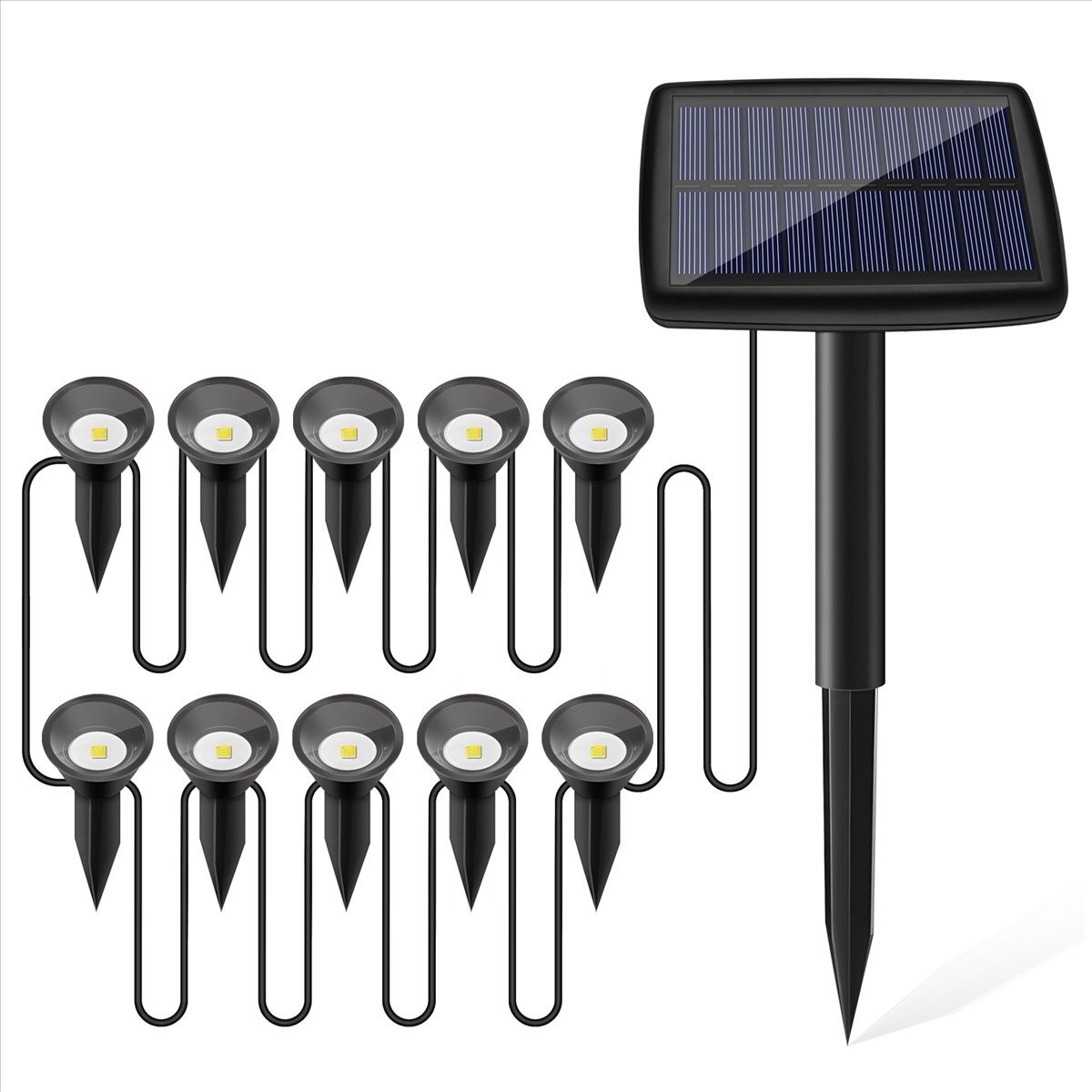 Y17A 10 in 1 Solar Lights Outd - Solar Path Light 评论和价格