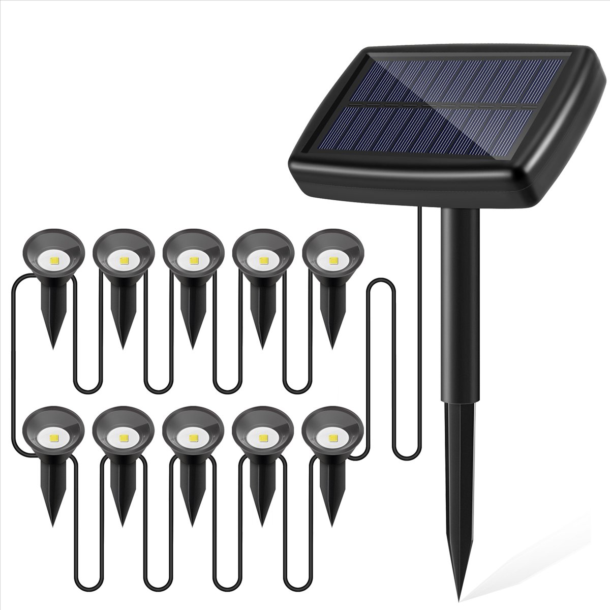 Y17A 10 in 1 Solar Lights Outd - Solar Path Light 评论和价格