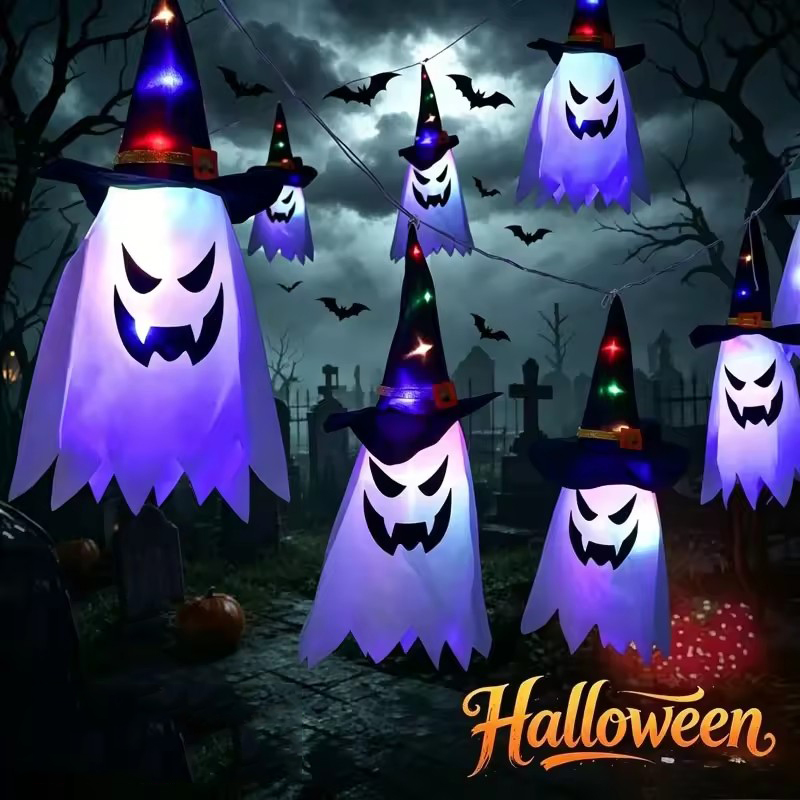 Halloween Glowing Witch Hat La - Outdoor Lighting Ideas For Party 评论和价格
