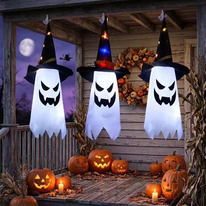 Halloween Glowing Witch Hat La - Outdoor Lighting Ideas For Party 评论和价格
