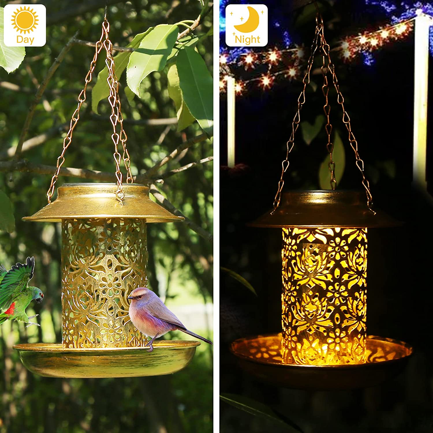 Solar Bird Feeder Metal Outdoo - Outdoor Lighting Ideas For House 评论和价格