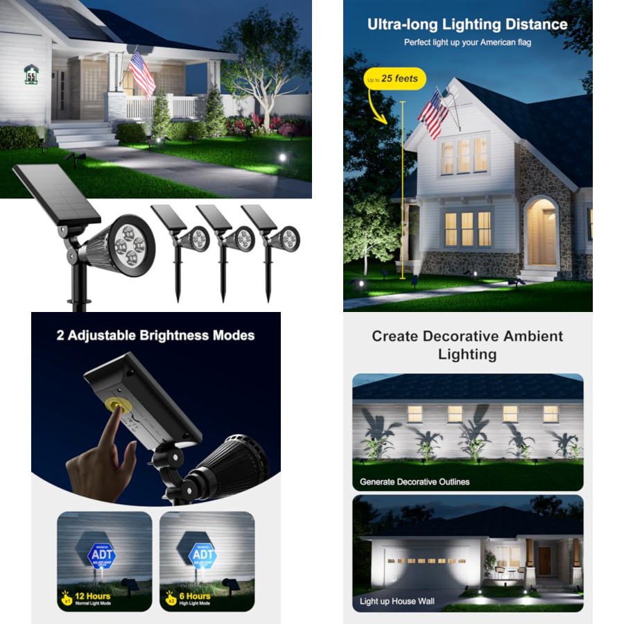 Solar Spotlights Outdoor Water - Outdoor Lighting And Landscape 评论和价格