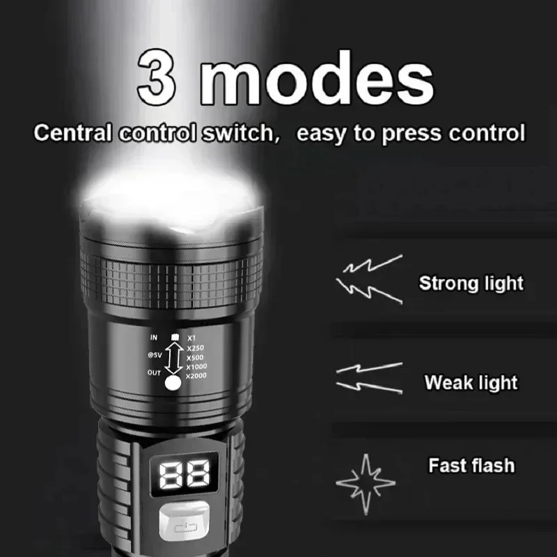 P50 High Brightness Flashlight - Outdoor Lighting Usb 评论和价格