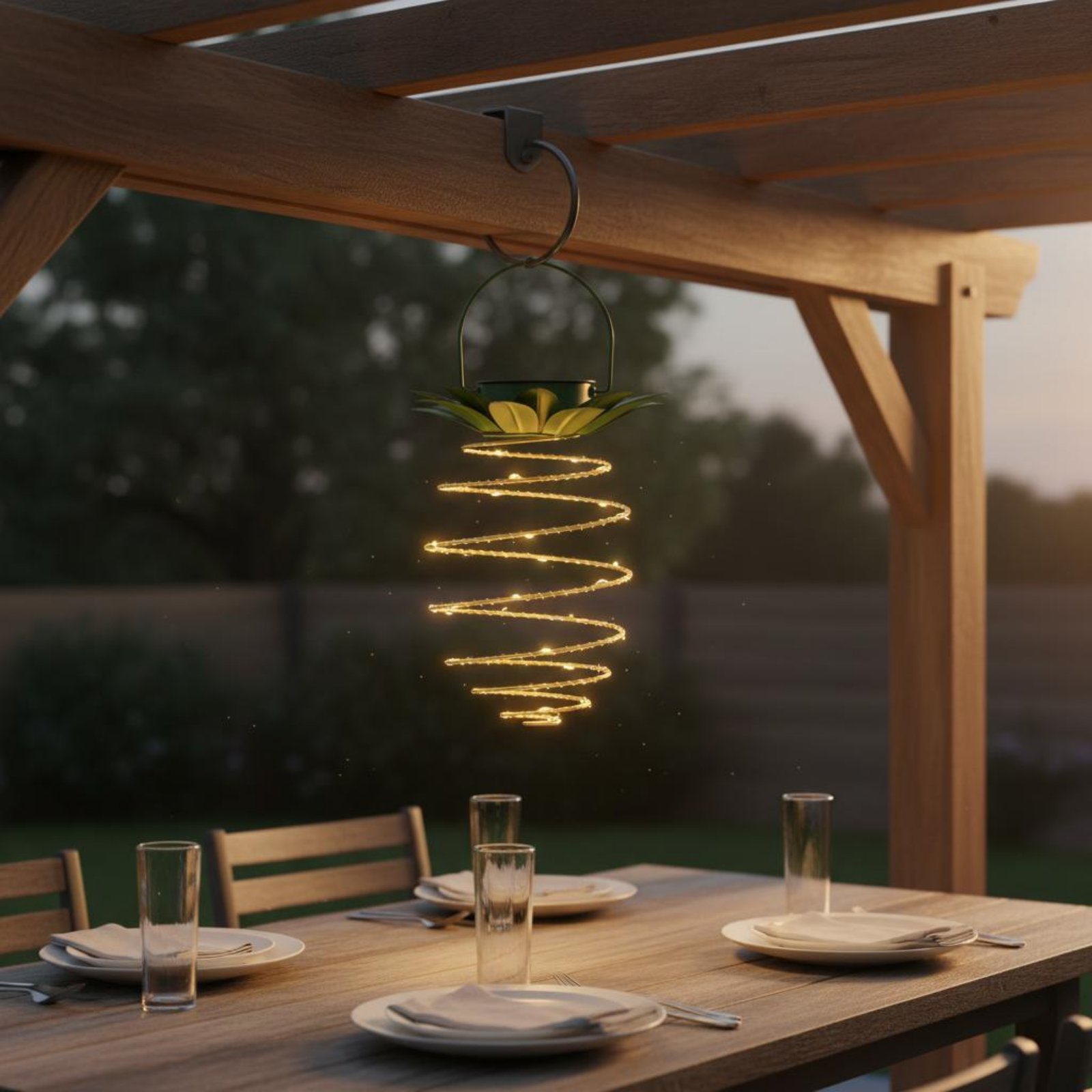 2 Pieces Solar Pineapple Lamp  - Outdoor Lighting And Landscape 评论和价格
