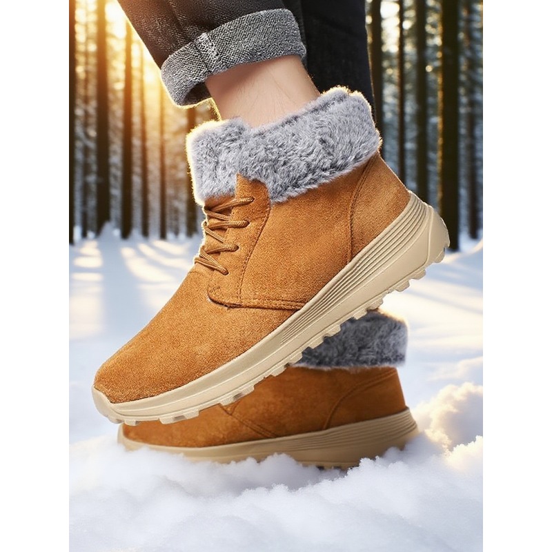 Men Lace‑Up Winter Snow Boots, - Outdoor Lighting Uplight 评论和价格
