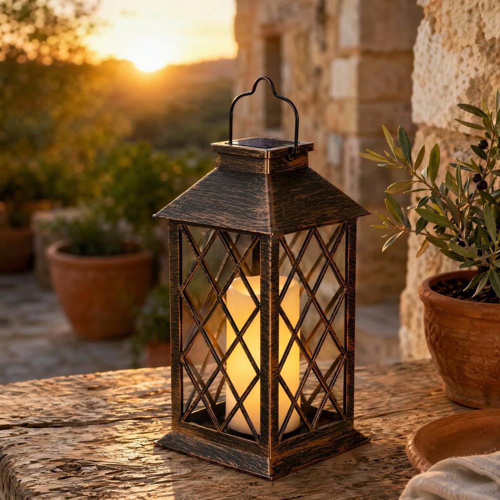 Retro Solar Lantern, Outdoor S - Outdoor Lighting Yard Decoration 评论和价格