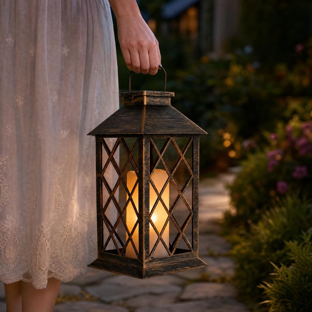 Retro Solar Lantern, Outdoor S - Outdoor Lighting Yard Decoration 评论和价格