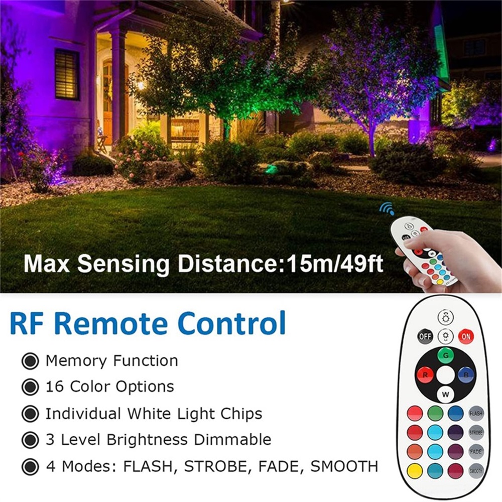 RGBW Landscape Lighting 10W wi - Outdoor Lighting Waterproof 评论和价格