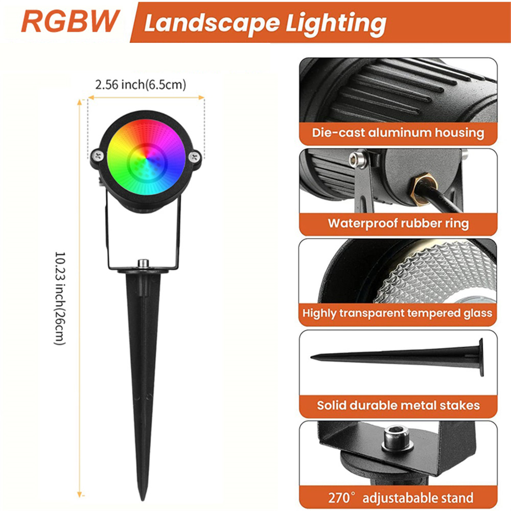 RGBW Landscape Lighting 10W wi - Outdoor Lighting Waterproof 评论和价格