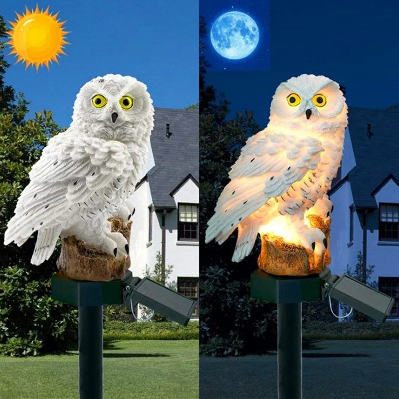 Solar Owl Statue Garden Light  - Outdoor Lighting And Landscape 评论和价格