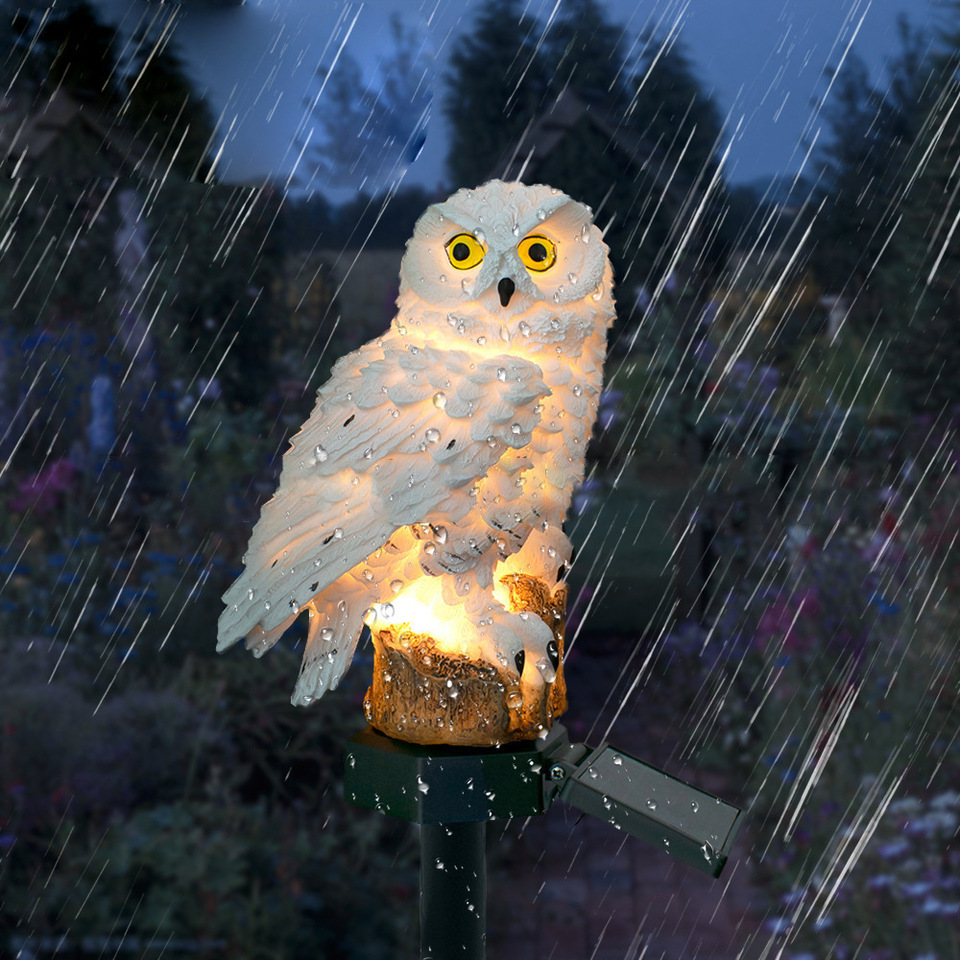 Solar Owl Statue Garden Light  - Outdoor Lighting And Landscape 评论和价格