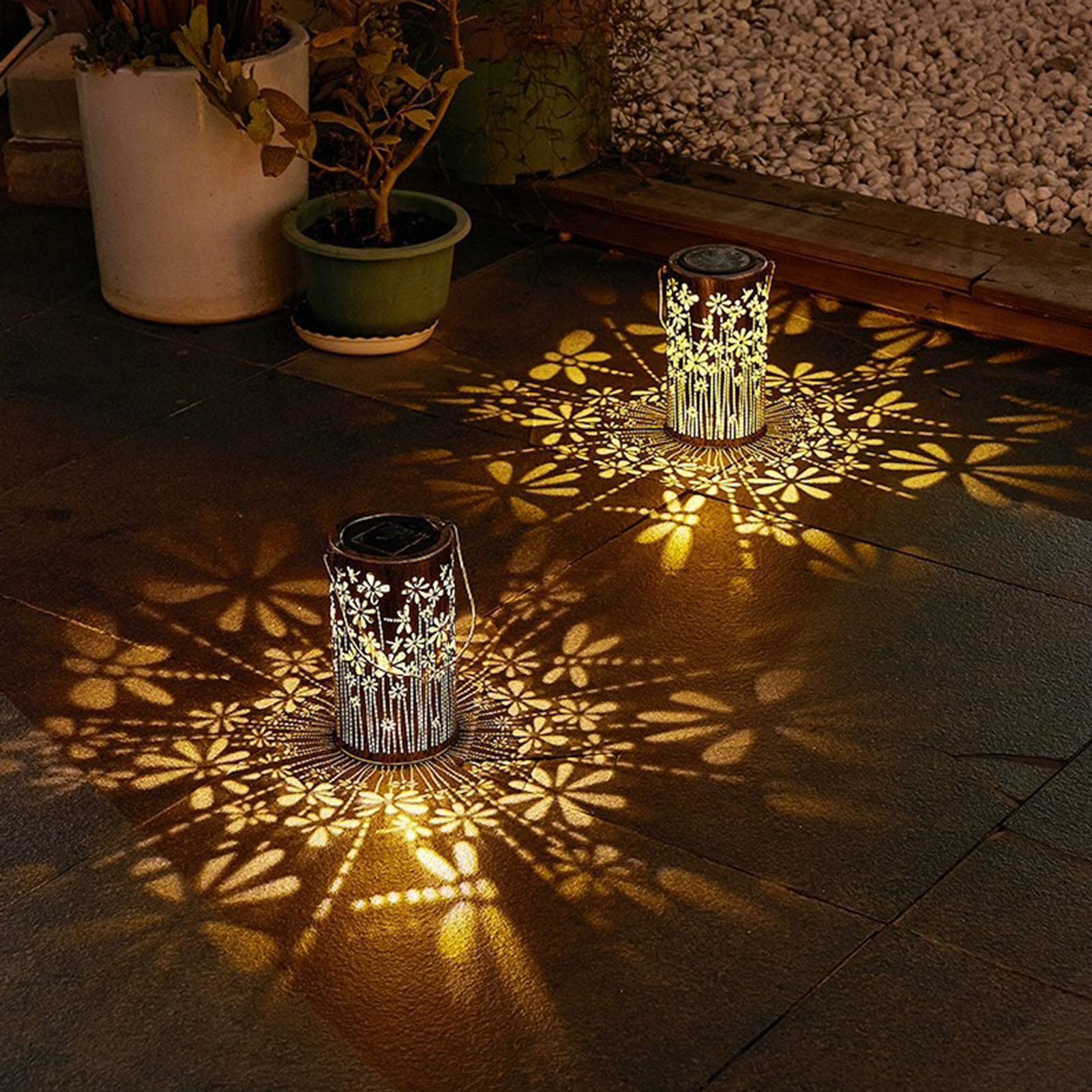 Solar Lanterns Colorful Metal  - Outdoor Lighting And Landscape 评论和价格
