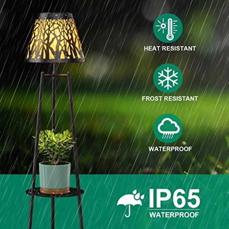 2 Pack Outdoor Solar Floor Lam - Outdoor Lighting Waterproof 评论和价格