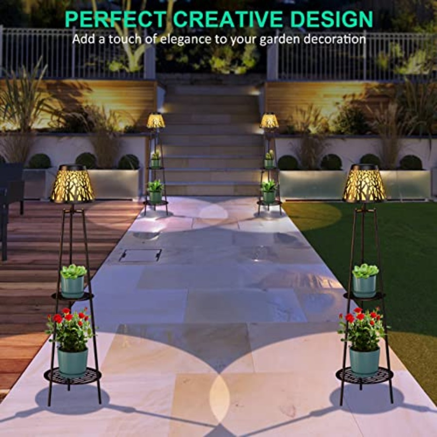 2 Pack Outdoor Solar Floor Lam - Outdoor Lighting Waterproof 评论和价格