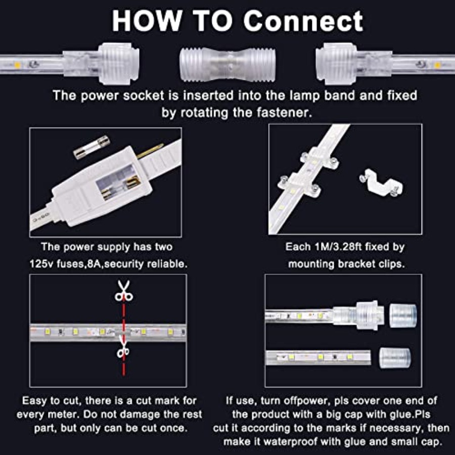 110V 2 Wire Led Strip Lights O - Outdoor Lighting Strip 评论和价格