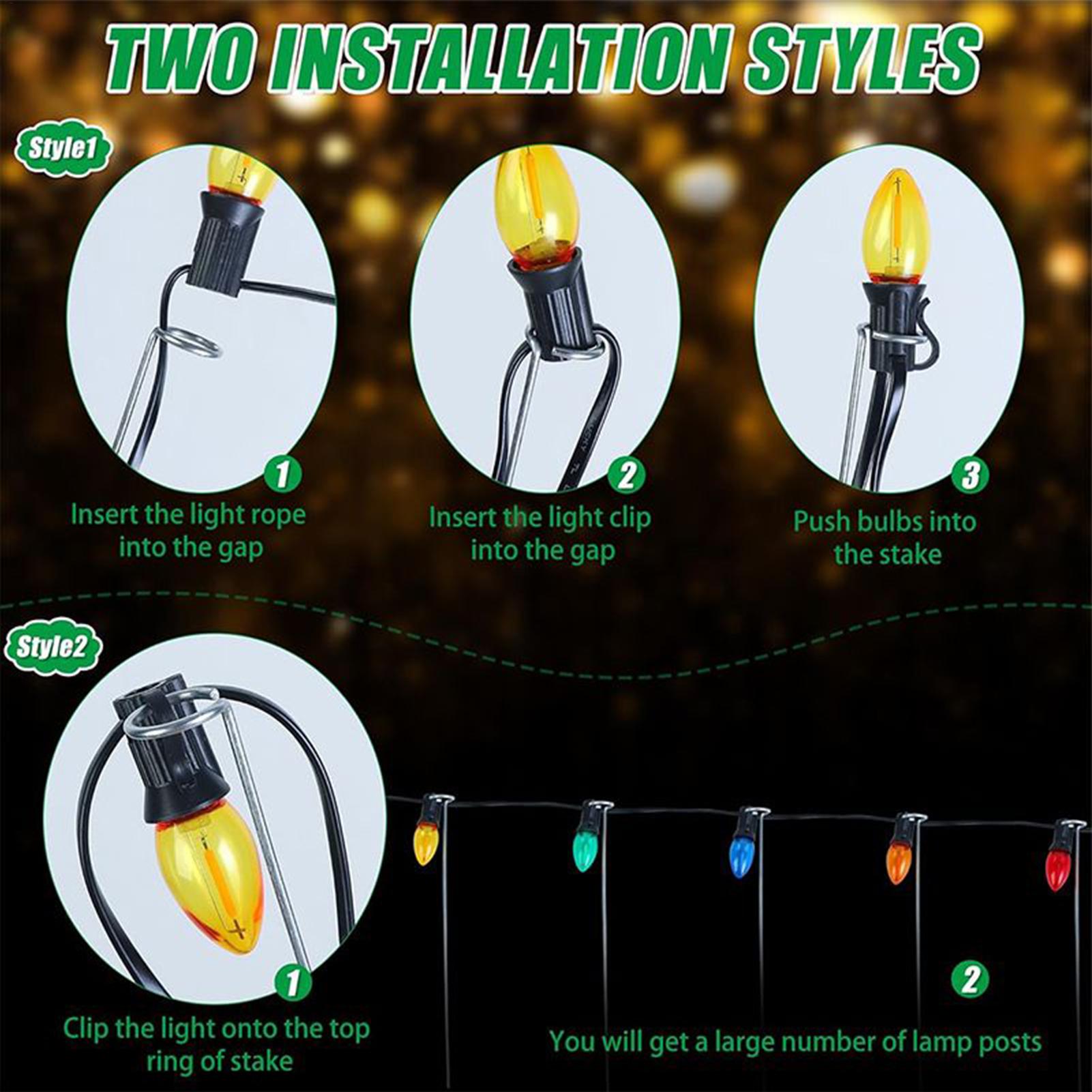 Christmas Light Stakes 12-Inch - Outdoor Lighting Pathway 评论和价格