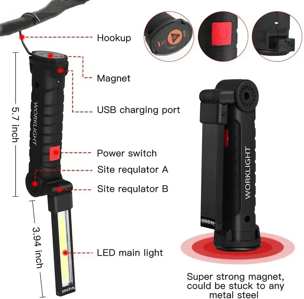 LED COB Flashlight USB Recharg - Outdoor Lighting Unit 评论和价格