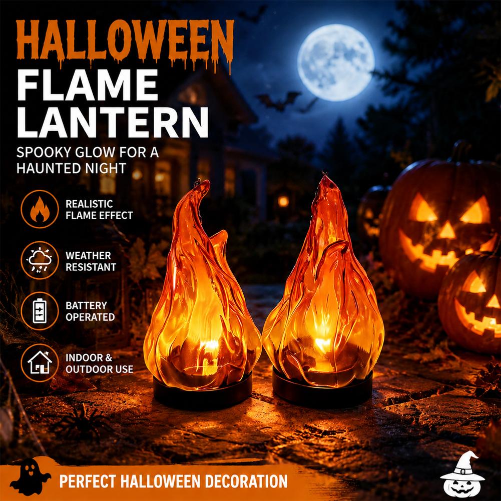 Solar Flame Hanging Lantern Li - Outdoor Lighting Yard Decoration 评论和价格