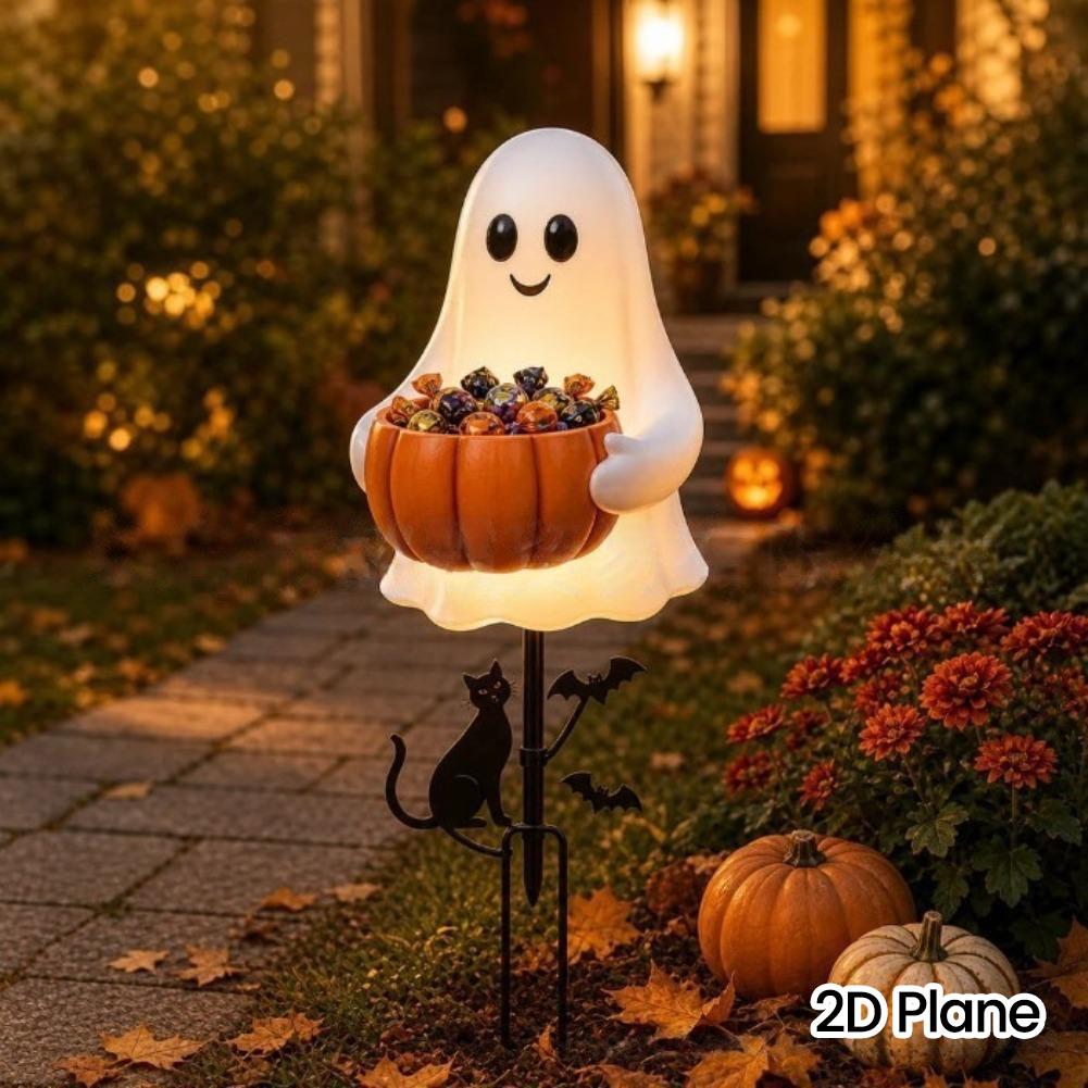 2D Halloween Ghost Pumpkin Can - Outdoor Lighting Pathway 评论和价格