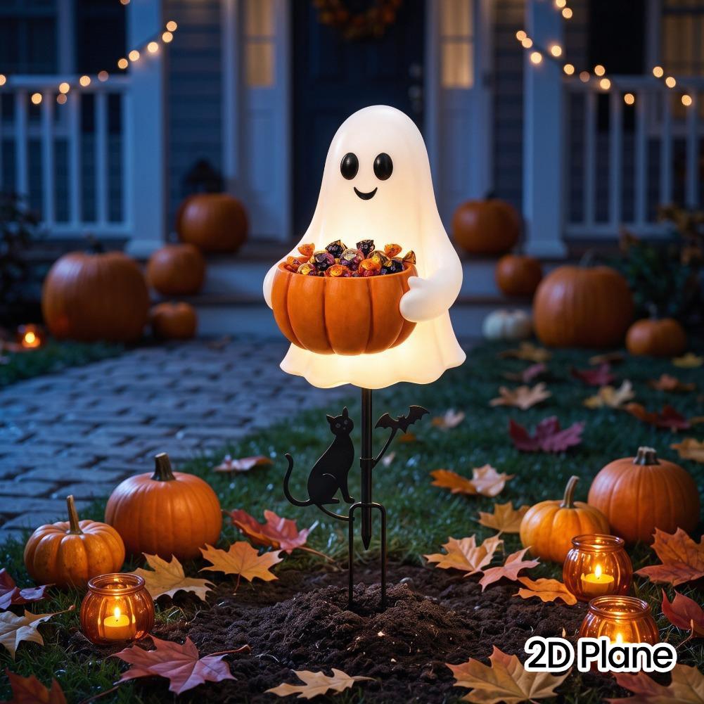 2D Halloween Ghost Pumpkin Can - Outdoor Lighting Pathway 评论和价格