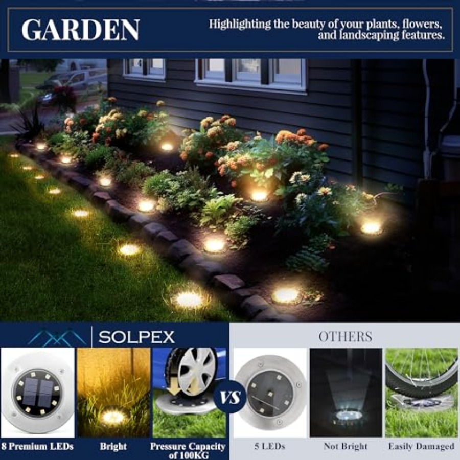 Solar Ground Lights Solar Ligh - Outdoor Lighting And Landscape 评论和价格