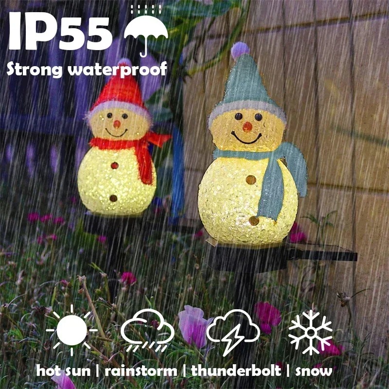 Christmas Snowman Solar Garden - Outdoor Lighting Pathway 评论和价格