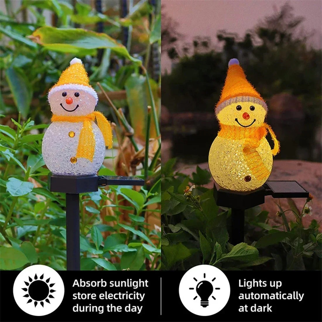 Christmas Snowman Solar Garden - Outdoor Lighting Pathway 评论和价格