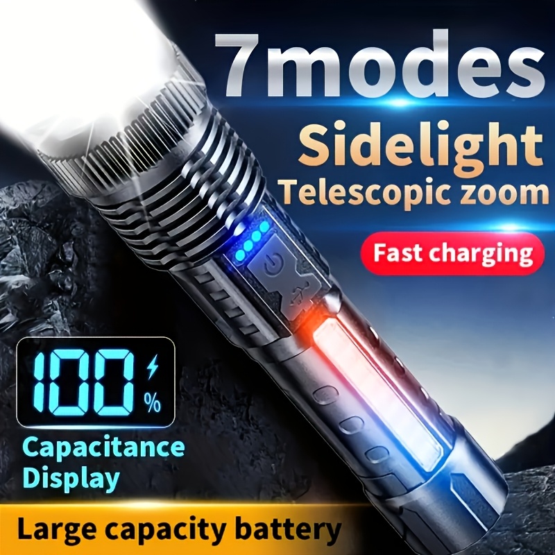 Powerful LED Flashlight Batter - Outdoor Lighting Usb 评论和价格
