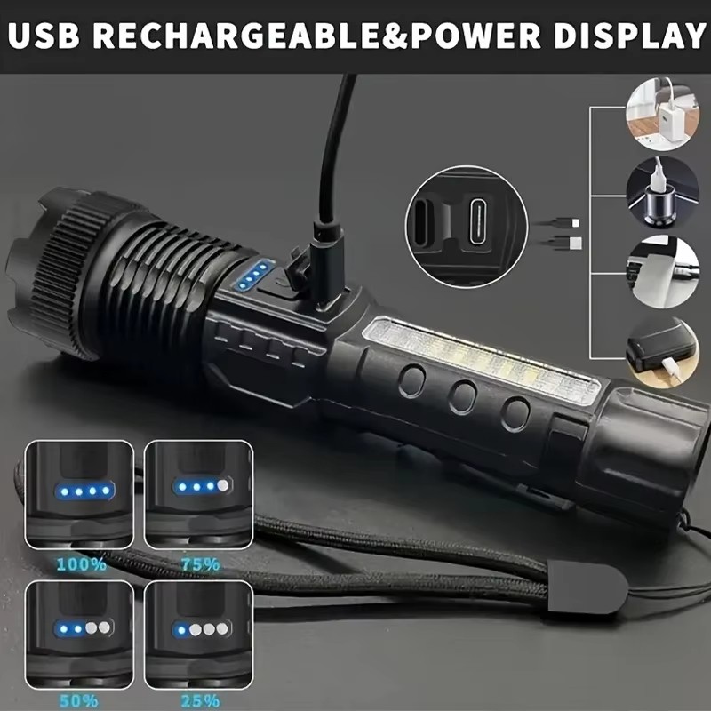 USB Rechargeable LED Flashligh - Outdoor Lighting The Range 评论和价格